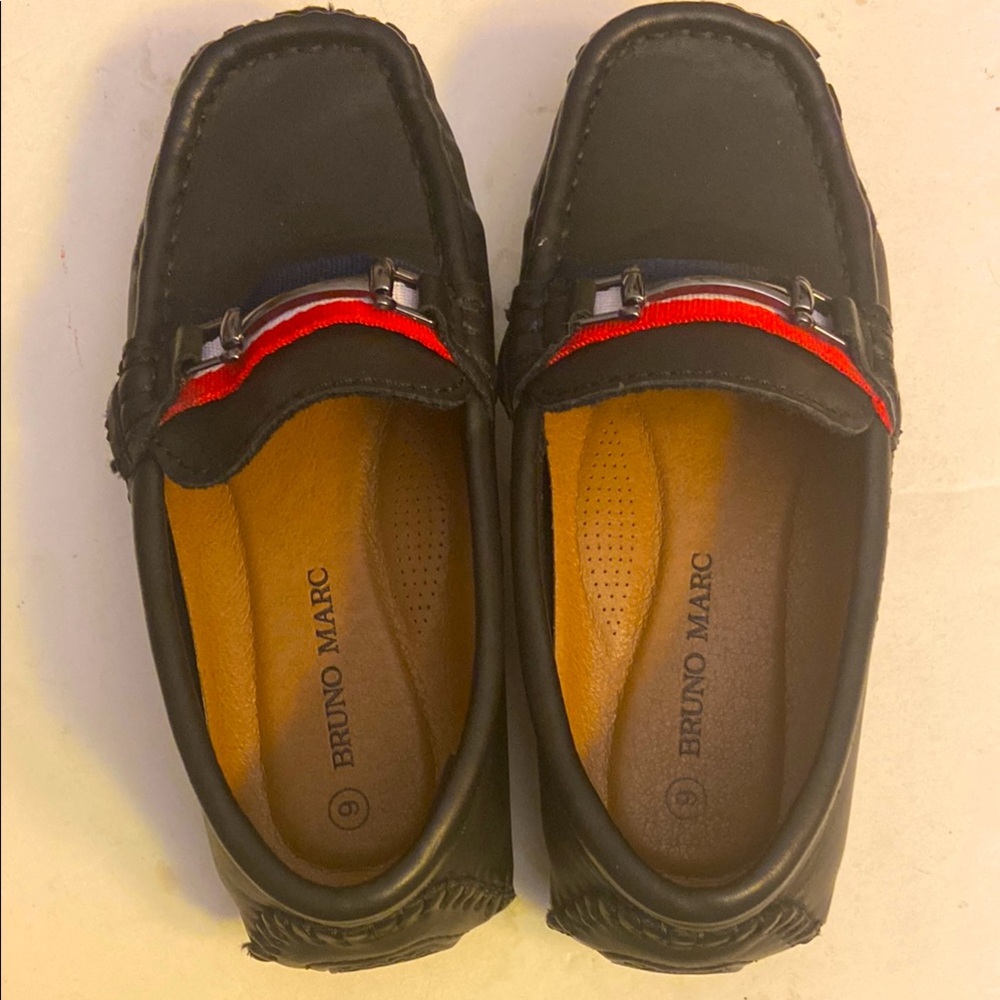 Bruno Mars Little Kid Boy's Black Loafer Slip on Dress Shoes Sz 9